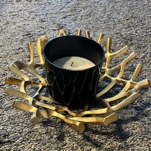 Gold Coral Candle Holder